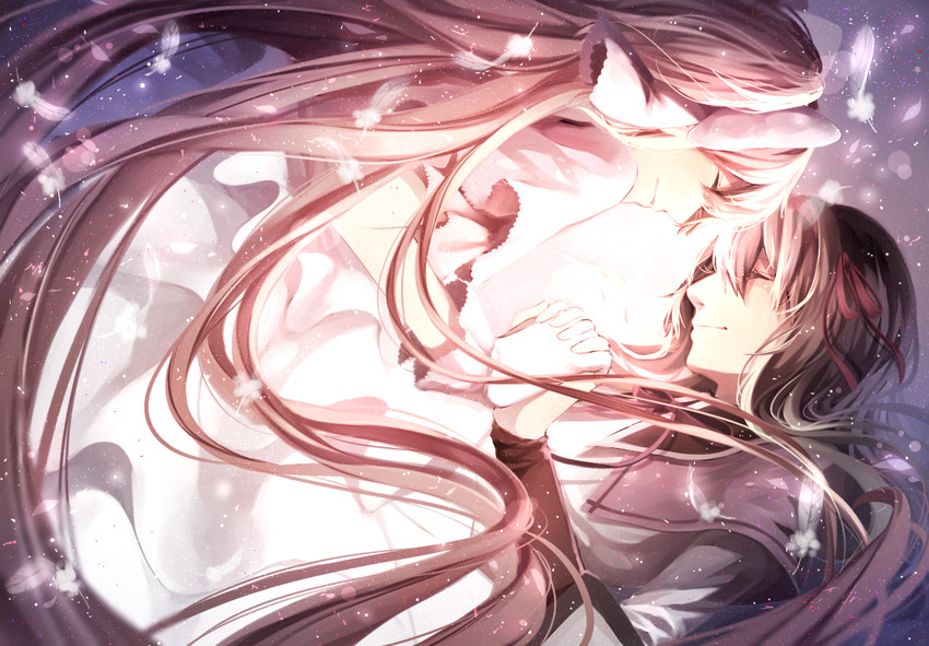 akemi homura, kaname madoka, and ultimate madoka (mahou shoujo madoka magica) drawn by ryota_(ry_o_ta)