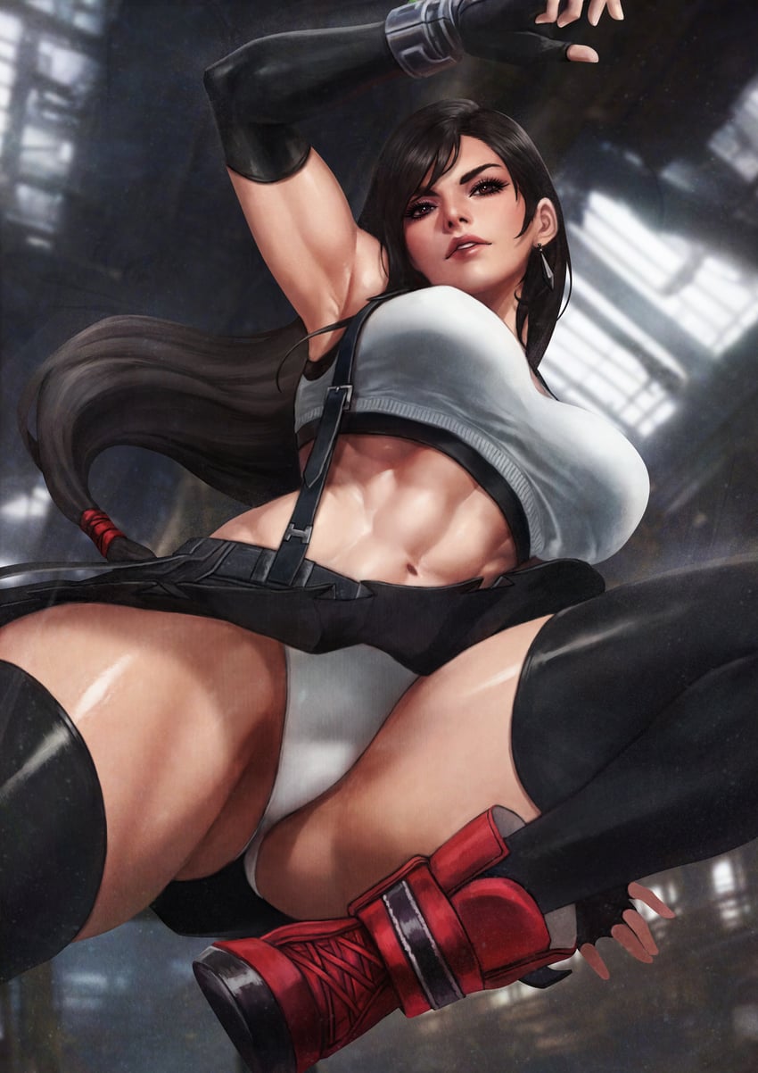 tifa lockhart (final fantasy and 2 more) drawn by monori_rogue