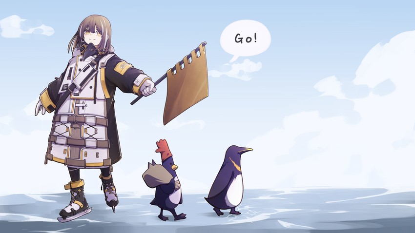 magallan and feathers mcgraw (arknights and 1 more) drawn by if_f