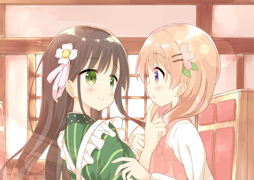 hoto cocoa and ujimatsu chiya (gochuumon wa usagi desu ka?) drawn by sedona