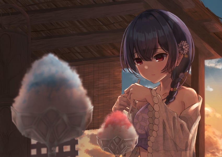 morino rinze (idolmaster and 1 more) drawn by marishiten_(mar1sh110)