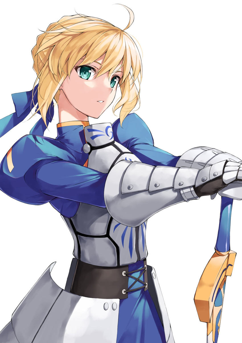 artoria pendragon and saber (fate and 2 more) drawn by yanagi_marie
