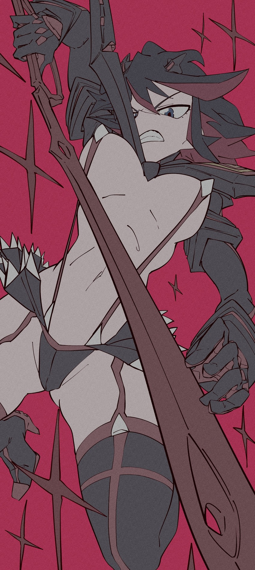 matoi ryuuko and senketsu (kill la kill) drawn by kogorooz