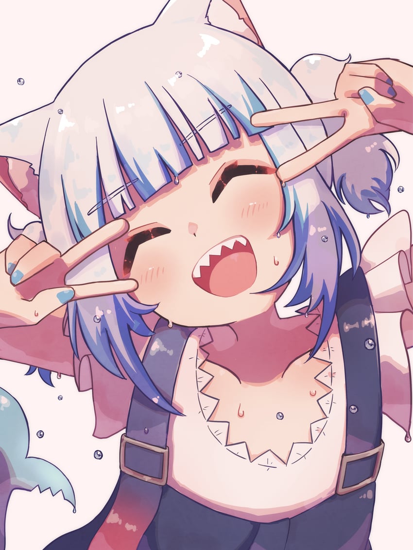 gawr gura (hololive and 1 more) drawn by ijipiku