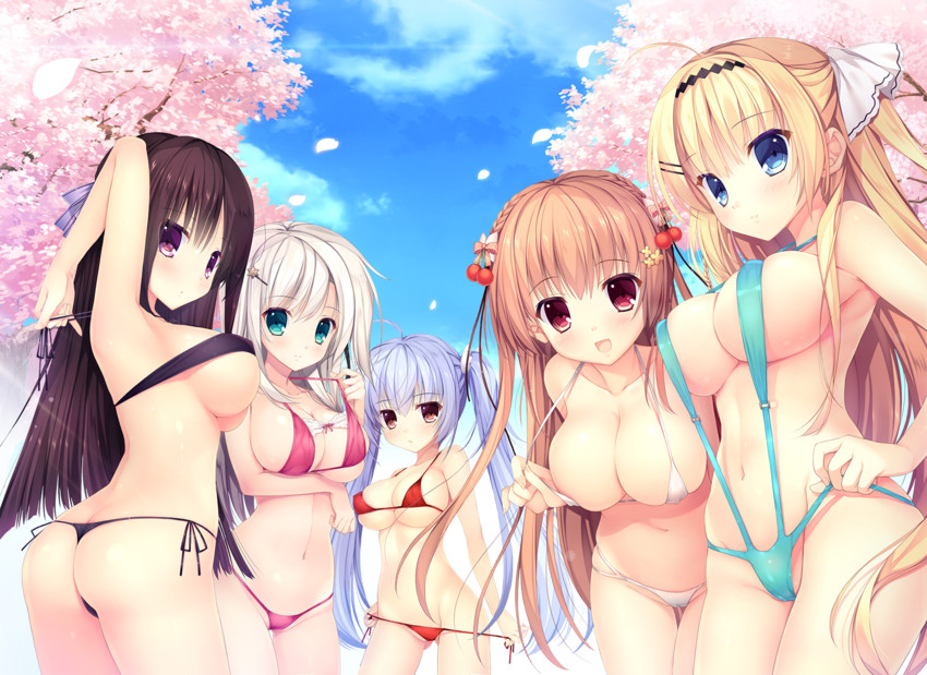 kanzaki erisa, kuonji kazuha, rindou yaya, shirahane yuuri, and fujino yuki (haruoto alice gram) drawn by mitha