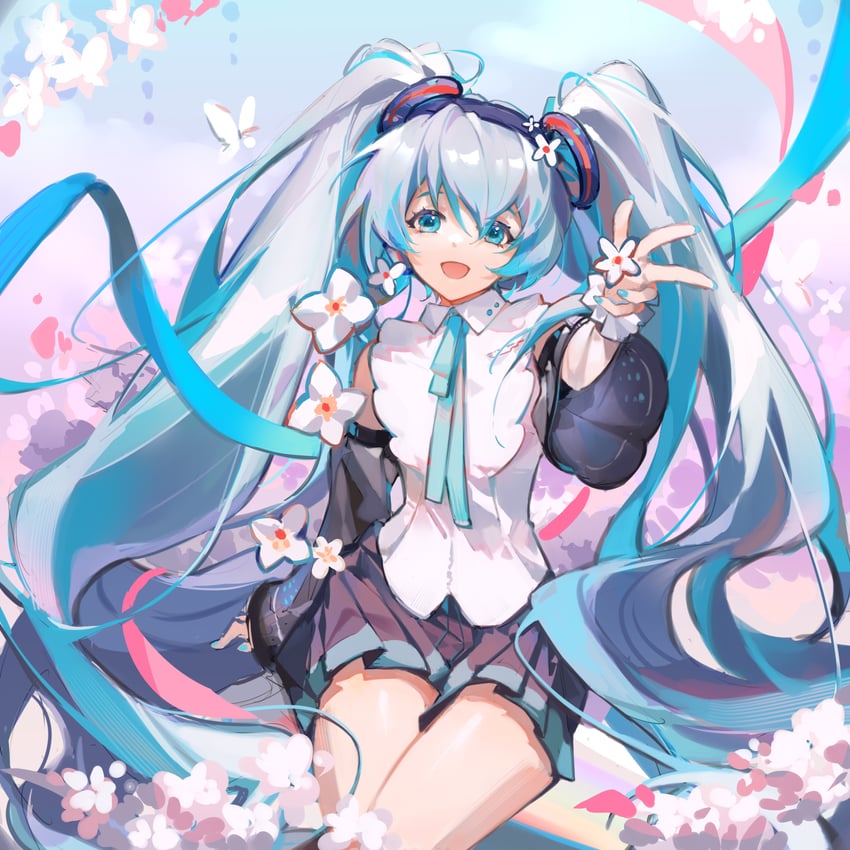 hatsune miku (vocaloid and 1 more) drawn by re_gaihuaqiti