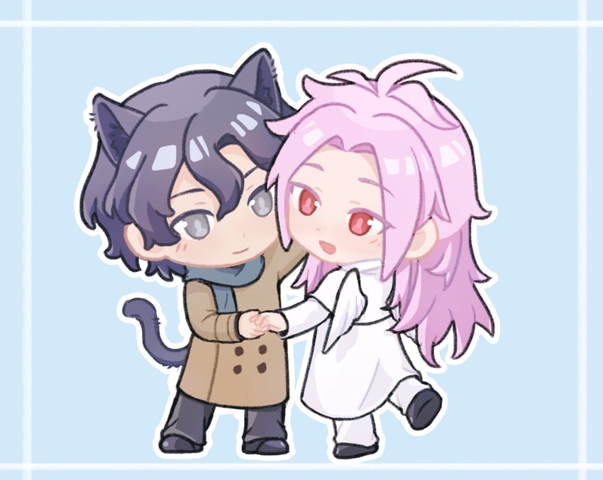 hatsutori hajime and utsugi noriyuki (saibou shinkyoku) drawn by lingchen
