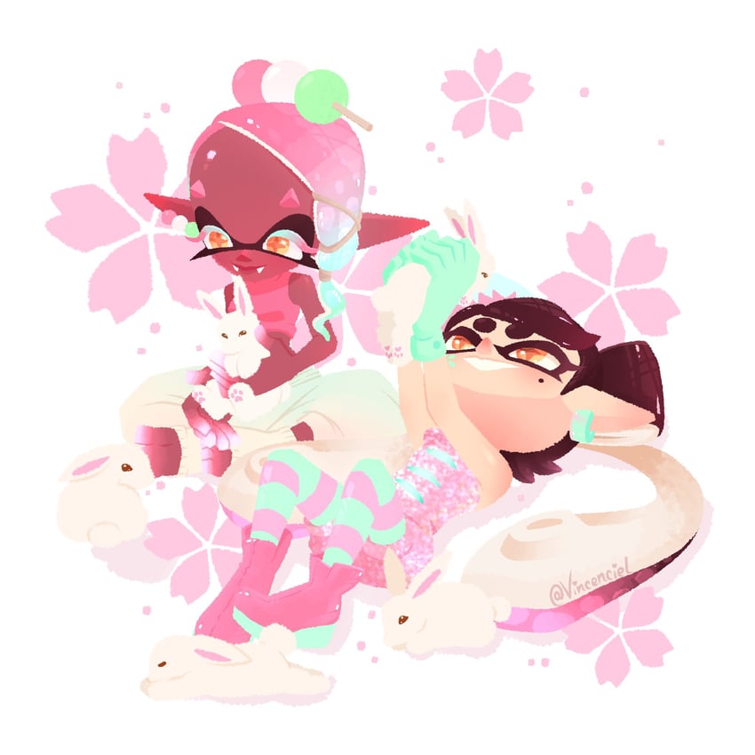 callie and frye (splatoon and 1 more) drawn by vincenciel