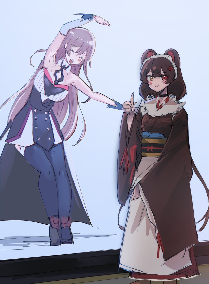 inui toko and furen e lustario (nijisanji) drawn by people_hitobito
