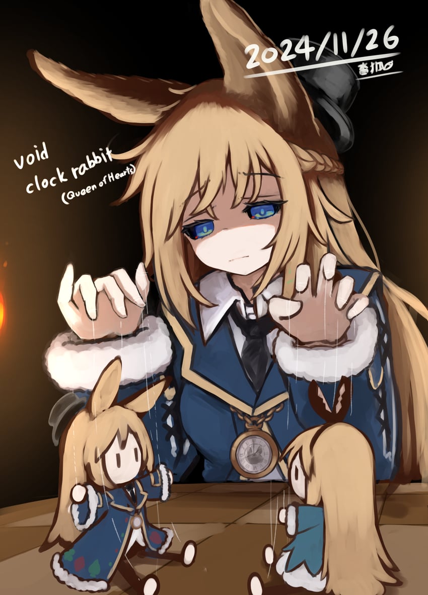 void white rabbit, alice, and white rabbit (grimms echoes) drawn by touko_olivia