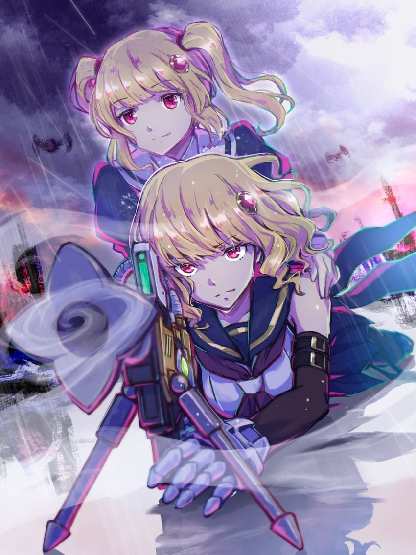 imamura yukari and imamura sakumi (assault lily) drawn by nekomint