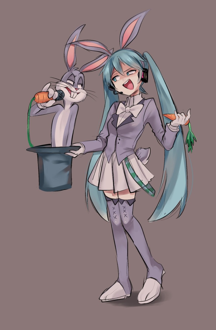 Hatsune Miku And Bugs Bunny Vocaloid And 1 More Drawn By Himuhino Danbooru