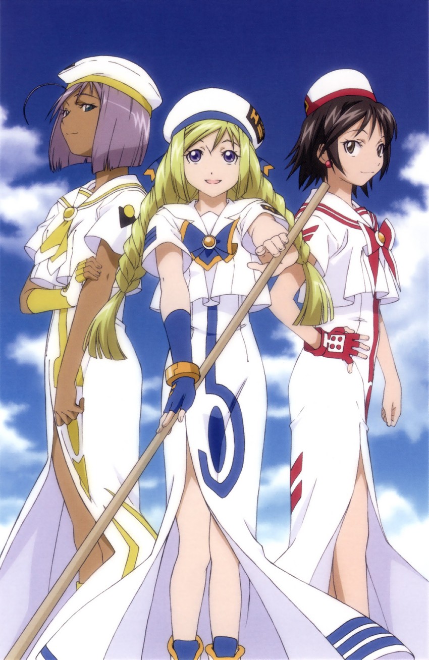 alicia florence, akira ferrari, and athena glory (aria) drawn by koga_makoto