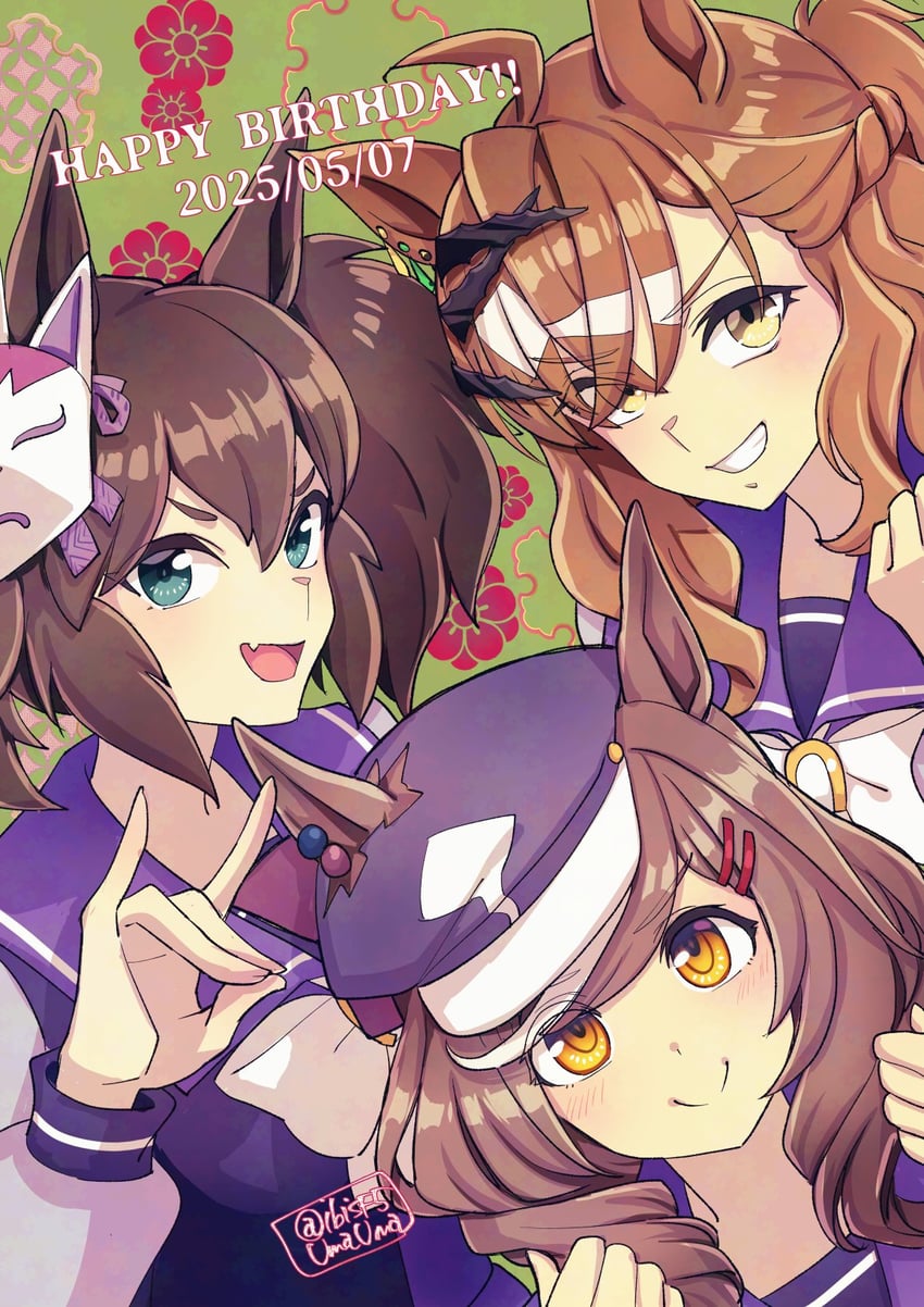 matikane tannhauser, jungle pocket, and inari one (umamusume) drawn by hi_(ibisf5umauma)