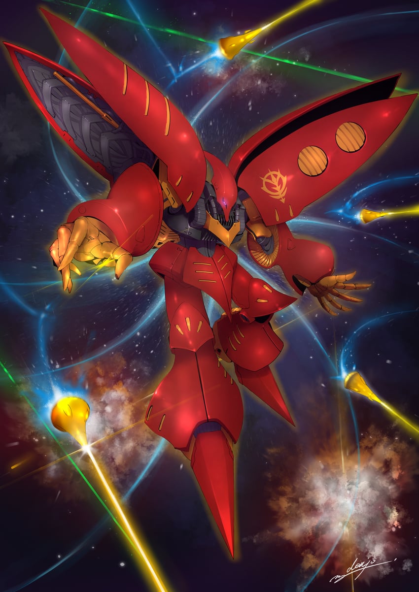 qubeley mk ii (gundam and 1 more) drawn by denjyou23