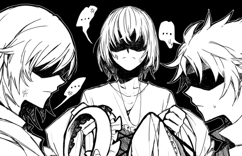 accelerator, kakine teitoku, and sogiita gunha (toaru majutsu no index) drawn by gung