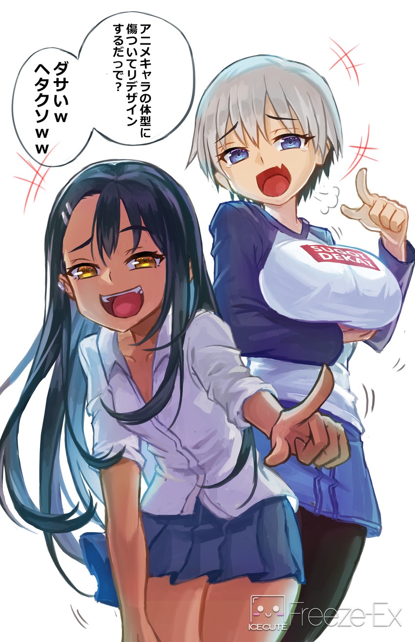 nagatoro hayase and uzaki hana (uzaki-chan wa asobitai! and 1 more) drawn by freeze-ex