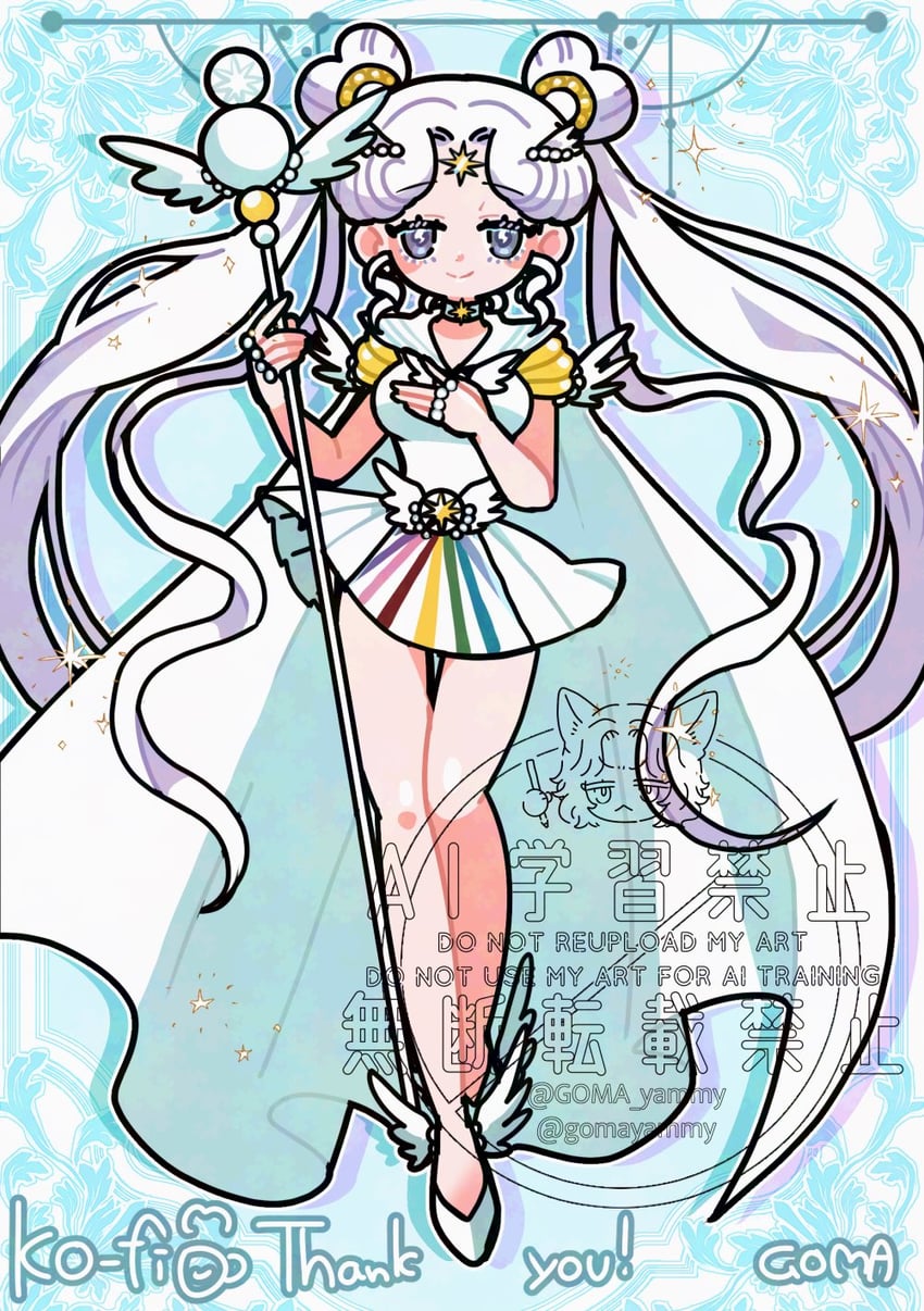 sailor cosmos (bishoujo senshi sailor moon and 1 more) drawn by goma_yammy