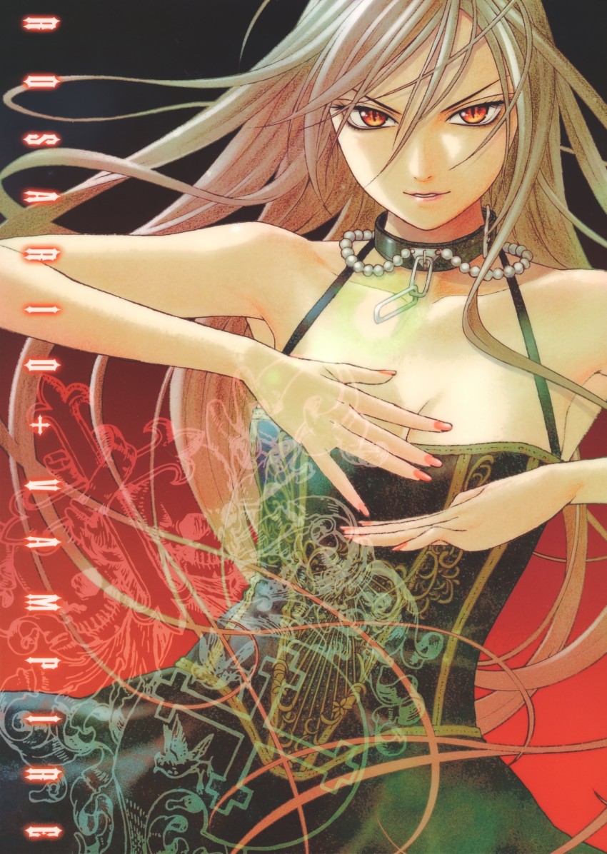 akashiya moka and inner moka (rosario+vampire) drawn by ikeda_akihisa
