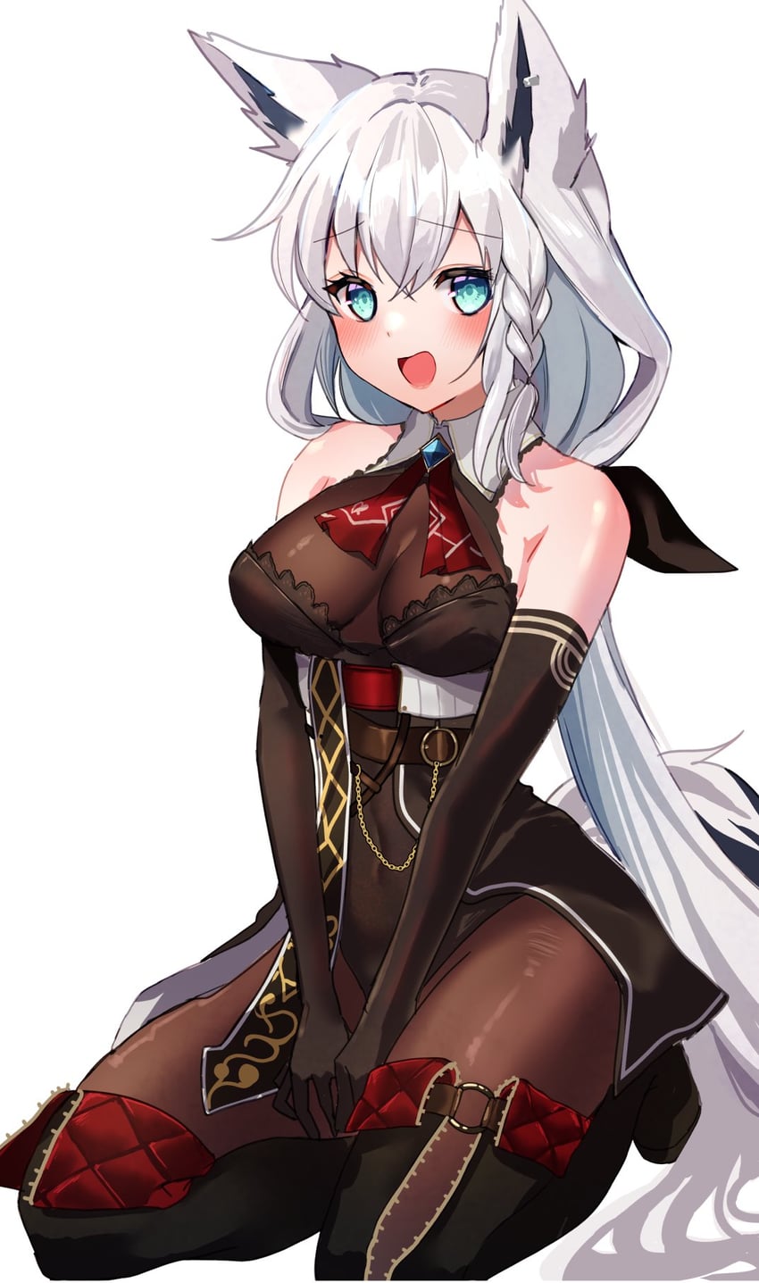 houshou marine and shirakami fubuki (hololive) drawn by tako_8_yaki