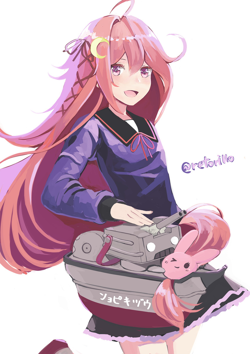 uzuki and rensouhou-kun (kantai collection) drawn by retorillo