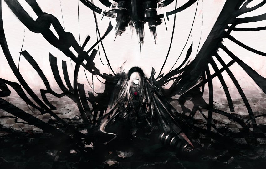 suigintou (rozen maiden and 1 more) drawn by iori_yakatabako