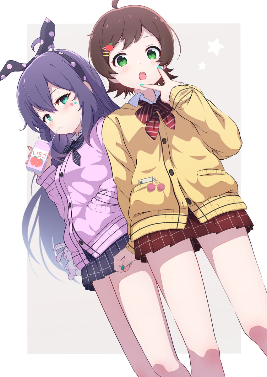 mochizuki anna and kinoshita hinata (idolmaster and 1 more) drawn by gyorui_(katsuwo_drawing)