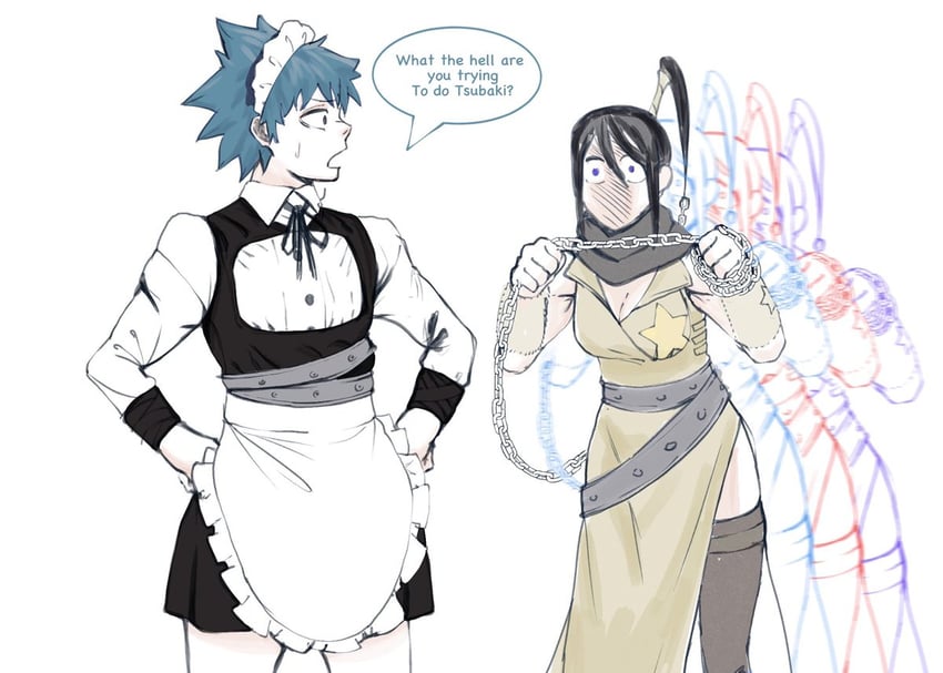 nakatsukasa tsubaki and black star (soul eater) drawn by alphamob200x