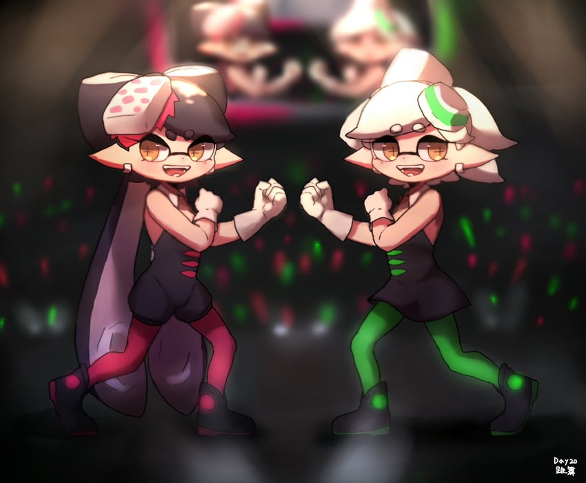 callie and marie (splatoon and 1 more) drawn by wuju59