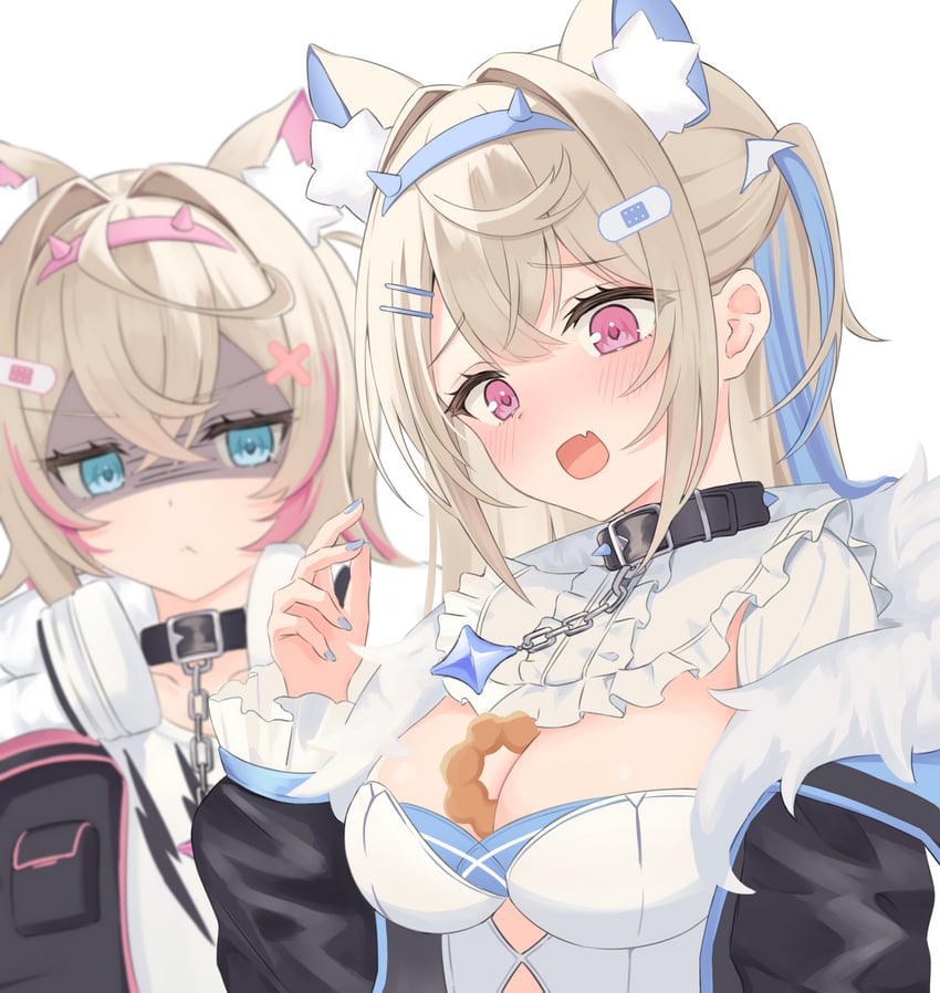 fuwawa abyssgard and mococo abyssgard (hololive and 1 more) drawn by melvis