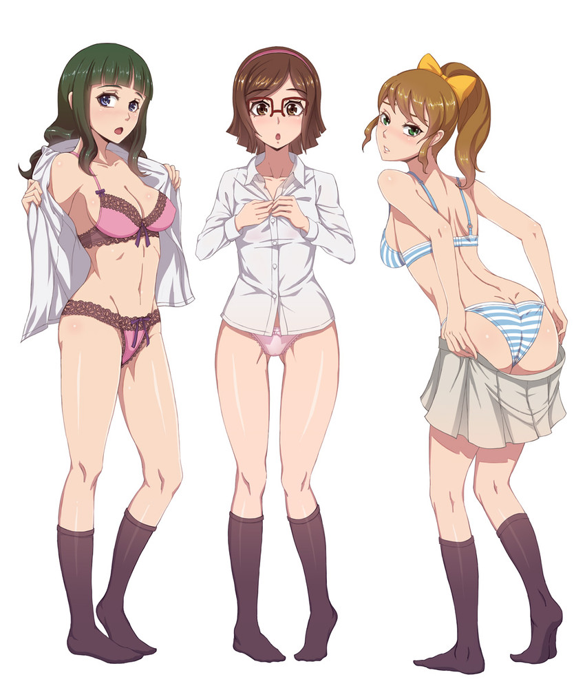 kousaka china, samejima yukari, and ootake akemi (gundam and 1 more) drawn by hayate_(leaf98k)