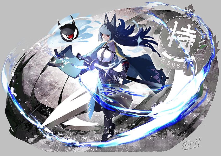 hoshimi miyabi and tailless (zenless zone zero) drawn by zeroartwo