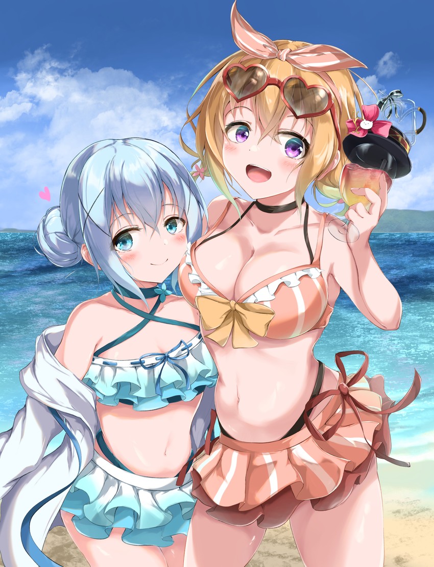 kafuu chino and hoto cocoa (gochuumon wa usagi desu ka? and 1 more) drawn by ysys_(goodeveeeenings)
