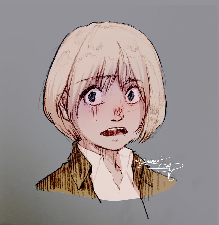 armin arlert (shingeki no kyojin) drawn by sayo_nara_drawing
