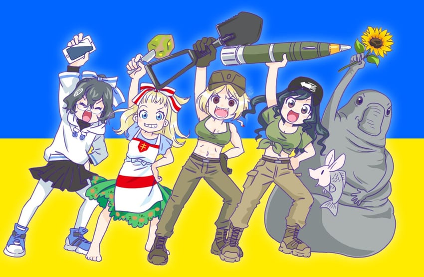 marichka, kraken, homunculus loxodontus, schweinokaras, lera, and 1 more (original) drawn by anonymous_(japanese) and japanon