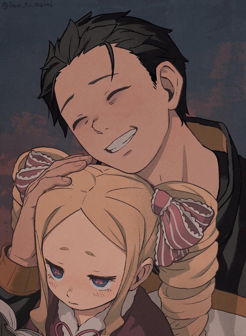 natsuki subaru and beatrice (re:zero kara hajimeru isekai seikatsu) drawn by iwamushi