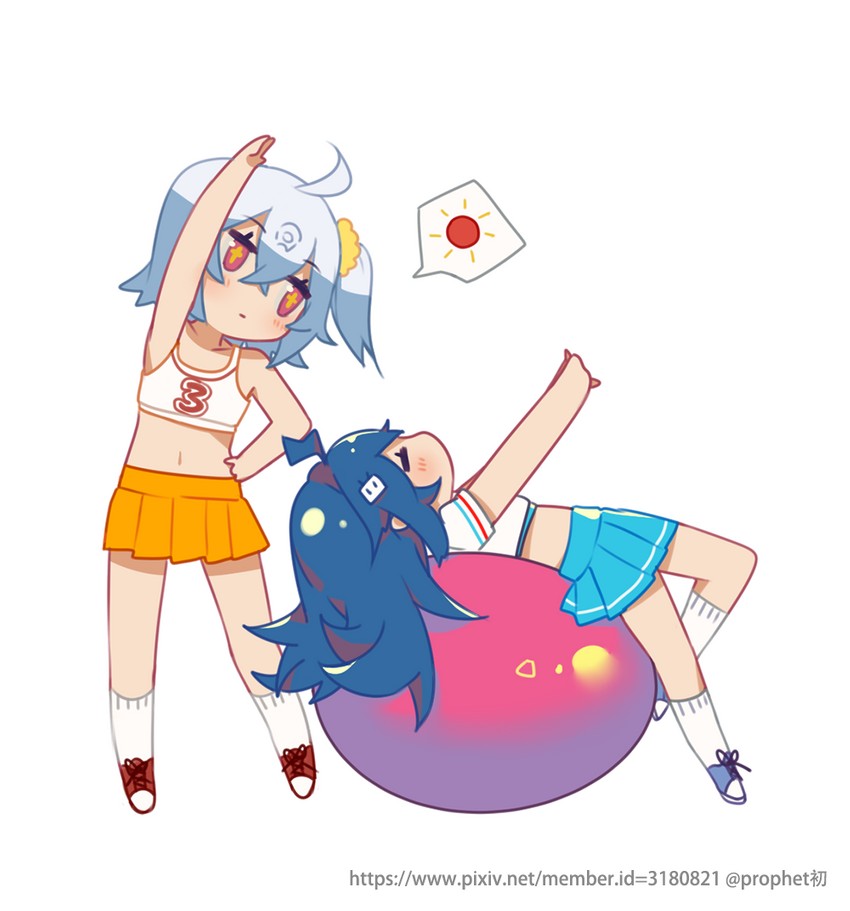 bili girl 33, bili girl 22, and xiao dianshi (bilibili) drawn by prophet_chu