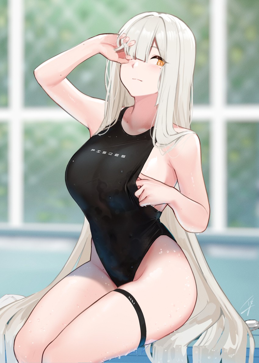 classy-white-haired girl (original) drawn by hayabusa_(vert_320)