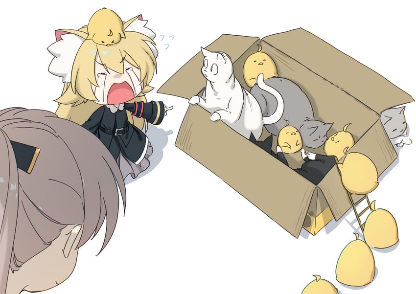 manjuu, jean bart, meowfficer, and oscar (azur lane) drawn by hatski.sin