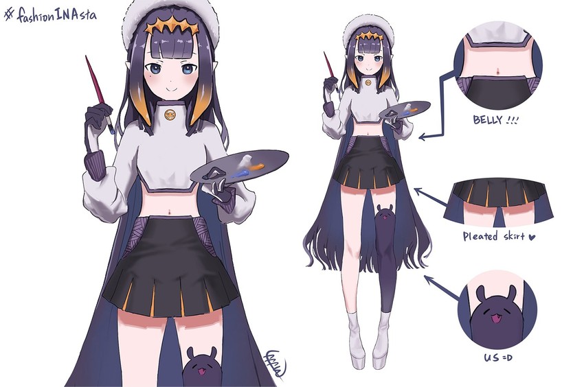 ninomae ina'nis (hololive and 1 more) drawn by laaaw444