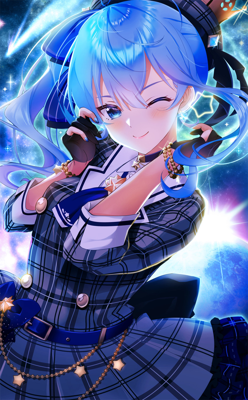 hoshimachi suisei (hololive) drawn by mizuno_kurage