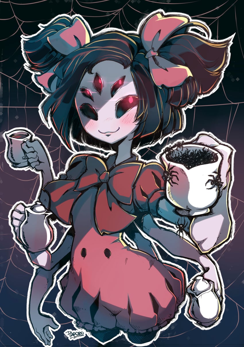 muffet (undertale) drawn by parororo