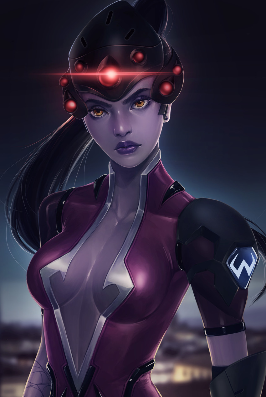 widowmaker (overwatch and 1 more) drawn by elaine_teh