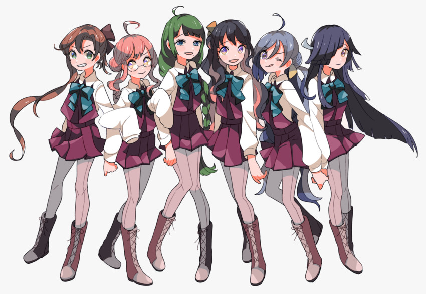 naganami, akigumo, kiyoshimo, makigumo, yuugumo, and 1 more (kantai collection) drawn by enji_(nk)