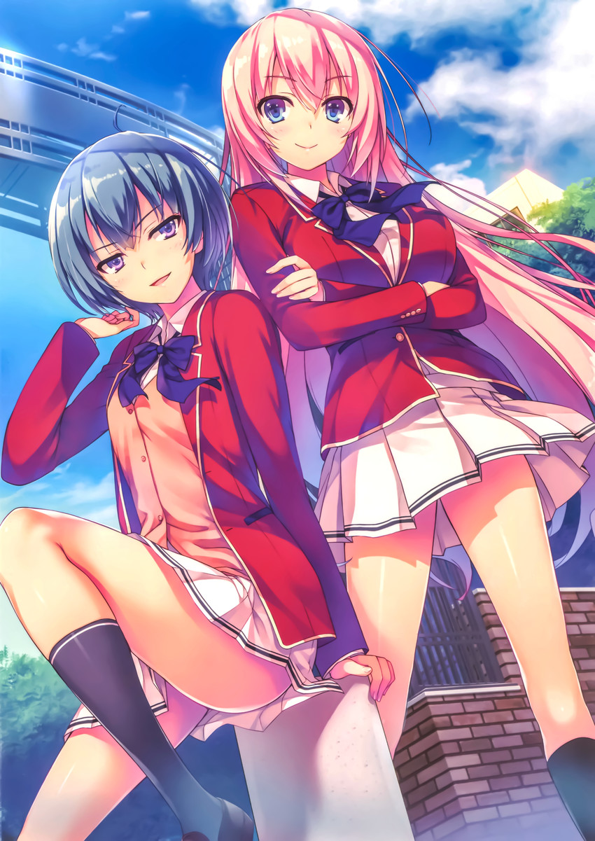 ichinose honami and ibuki mio (youkoso jitsuryoku shijou shugi no kyoushitsu e) drawn by tomose_shunsaku