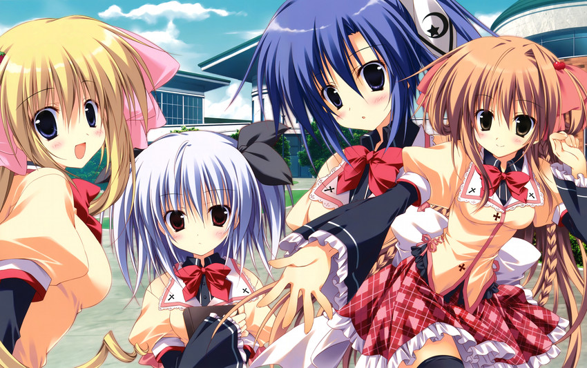 konoe akari, annemarie lohenstein, tenguji aquarius uduki, and mayuzumi hinayu (gaku ou) drawn by korie_riko