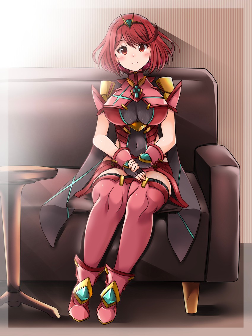 pyra (xenoblade chronicles and 1 more) drawn by kurokaze_no_sora