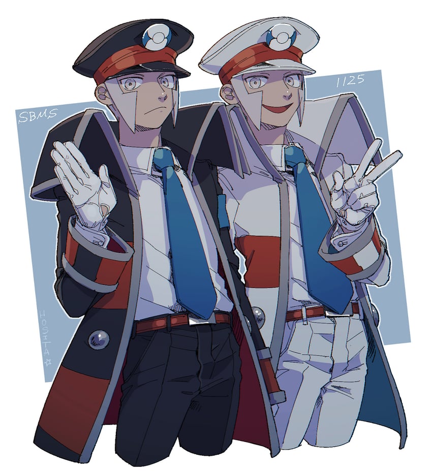 ingo and emmet (pokemon and 1 more) drawn by akamtvahosi