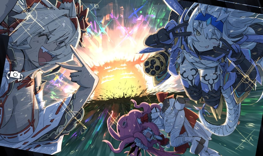 baobhan sith, melusine, suzuka gozen, and cernunnos (fate and 1 more) drawn by kankan33333