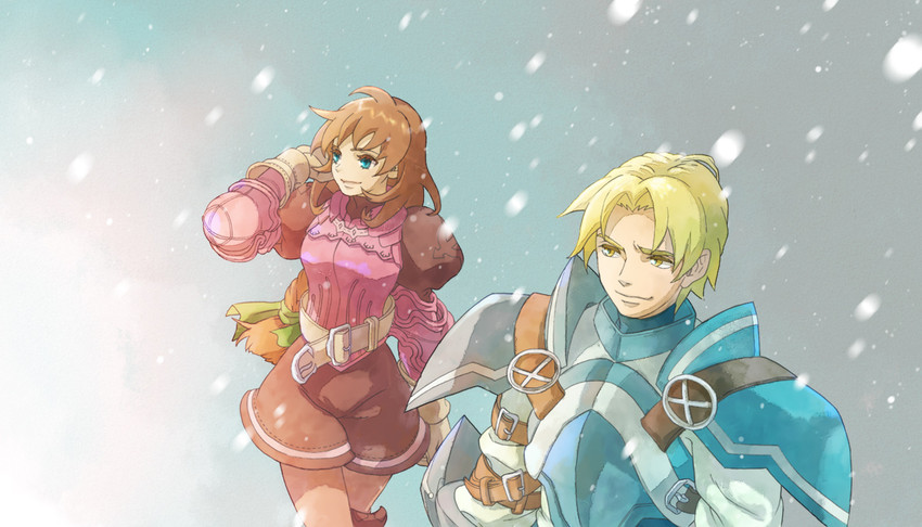 elmina niet and garrett stampede (wild arms and 1 more) drawn by kei_(inu_no_ura)